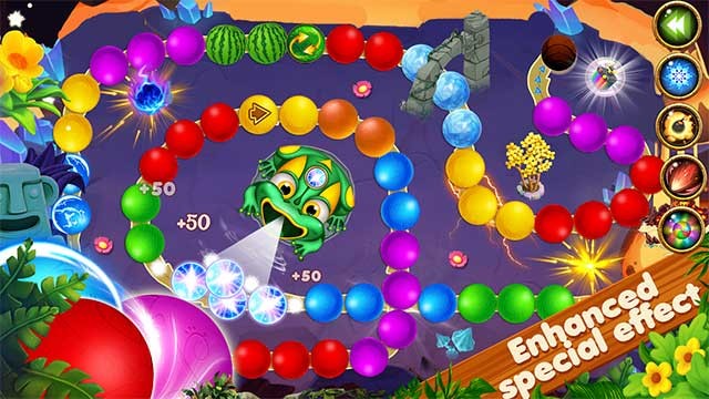 Game cung cấp hơn 6 bổ trợ sức mạnh ma thuật như: Back, Pause, Magic, Lighting, Bomb,...