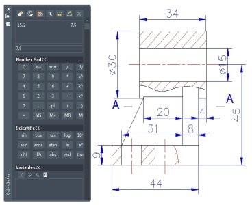 ZWCAD hỗ trợ tính toán nhanh