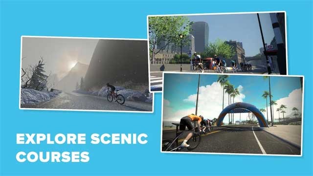Zwift Android cung cấp bảy thế giới ảo tuyệt đẹp