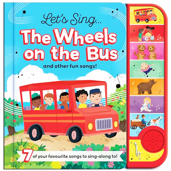 7 button sound book - wheels on the bus