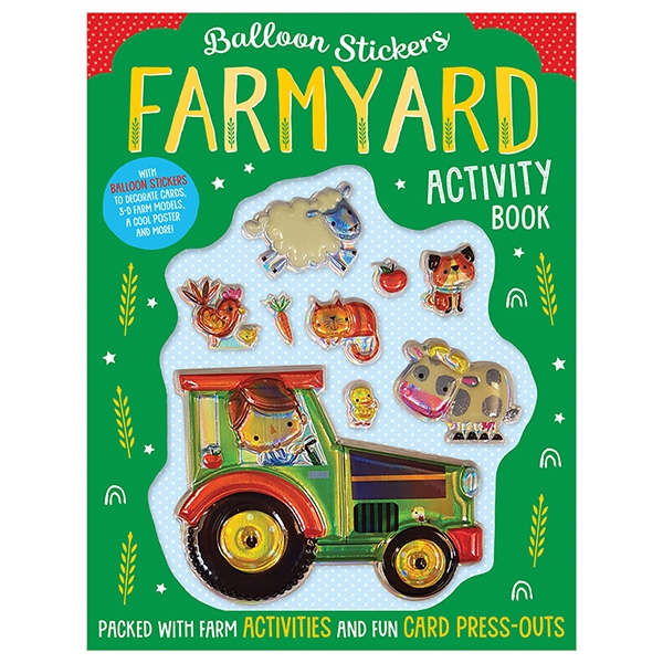 balloon stickers farmyard activity book