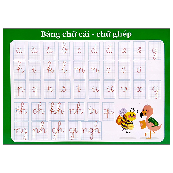 bảng âm vần lớp 1 - bảng chữ cái - chữ ghép