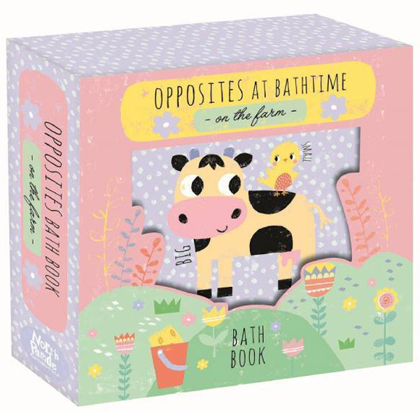 bath book in a box - opposites at bathtime on the farm