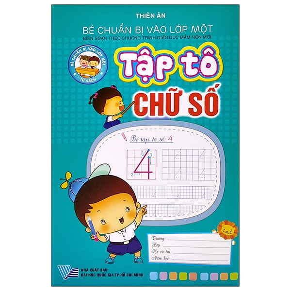 bé chuẩn bị vào lớp 1 - tập tô chữ số