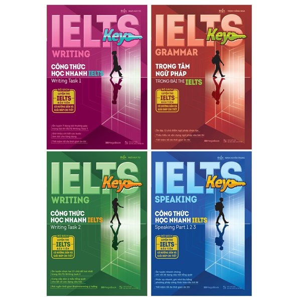 bộ 4 cuốn ielts key – công thức học nhanh ielts (bộ sách luyện thi ielts đầu tiên có hướng dẫn và giải đáp chi tiết)