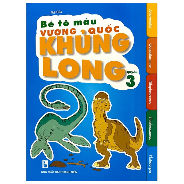 bộ bé tô màu - vương quốc khủng long - quyển 3