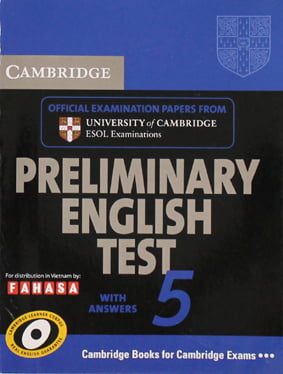 bộ cambridge preliminary english test 5 student's book with answers fahasa reprint edition