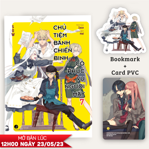 bộ chủ tiệm bánh chiến binh và cô phục vụ người máy - tập 7 - tặng kèm bookmark + card pvc