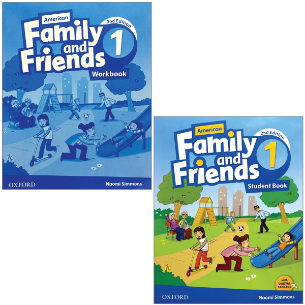 bộ combo american family and friends level 1: student book + workbook