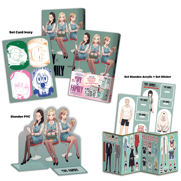 Bộ Combo Manga - Spy X Family - Tập 13 - Bản Thường + Bản Đặc Biệt (Bộ 2 Cuốn) - Tặng Kèm Standee PVC + Set Standee Acrylic + Set Sticker + Set Card Ivory