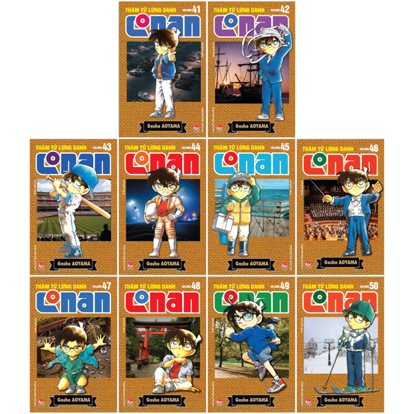 Bộ Combo Manga - Thám Tử Lừng Danh Conan - Bản Nâng Cấp: Tập 41 - 50 (Bộ 10 Tập)
