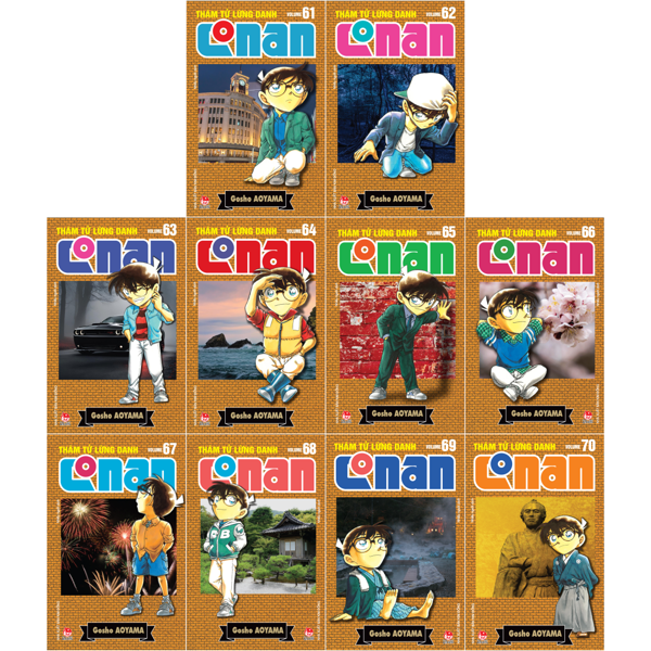 Bộ Combo Manga - Thám Tử Lừng Danh Conan - Bản Nâng Cấp: Tập 61 - 70 (Bộ 10 Tập)