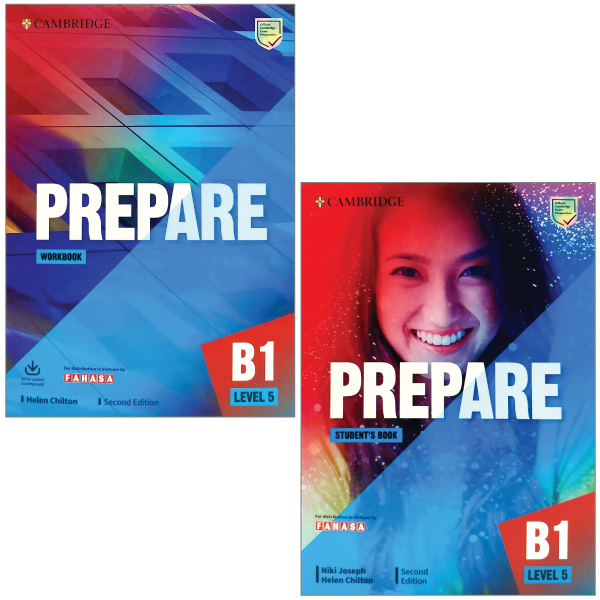 bộ combo prepare b1 level 5: student's book + workbook with audio download