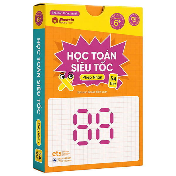 Bộ Flashcard - Thẻ Học Thông Minh - Học Toán Siêu Tốc - Phép Nhân (54 Thẻ)