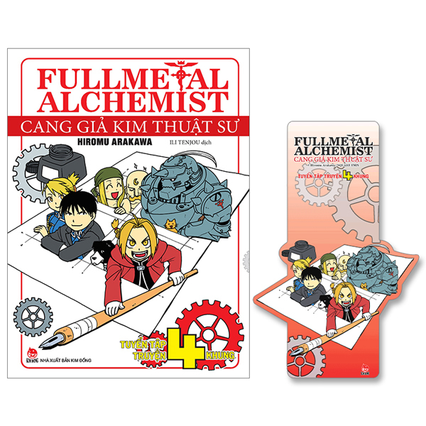 bộ fullmetal alchemist - cang giả kim thuật sư - tuyển tập truyện 4 khung - tặng kèm bookmark