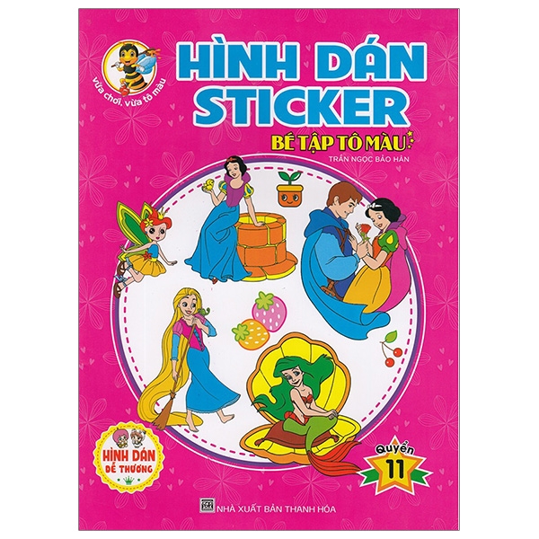 bộ hình dán sticker - bé tập tô màu - quyển 11