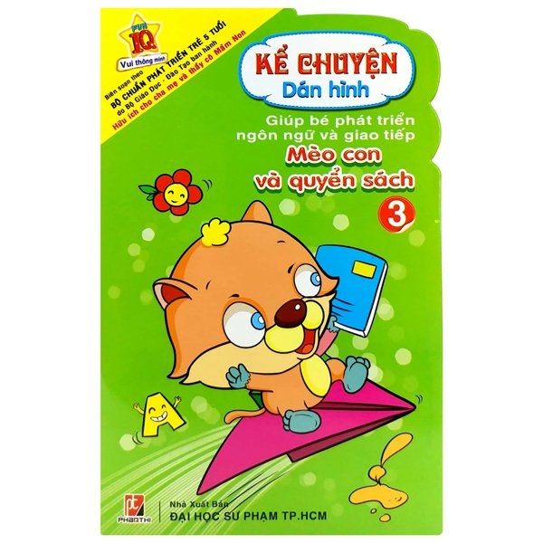 bộ kể chuyện dán hình 3 - mèo con và quyển sách