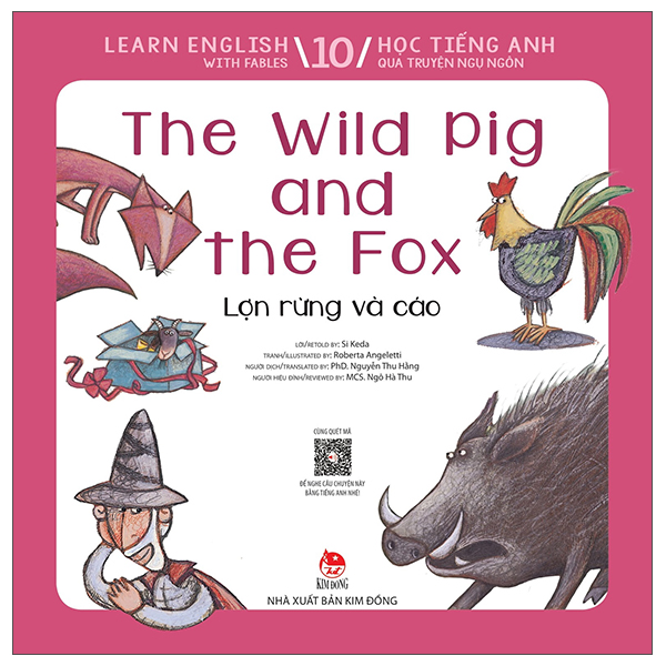 bộ learn english with fables 10 - học tiếng anh qua truyện ngụ ngôn - tập 10 - the wild pig and the fox - lợn rừng và cáo