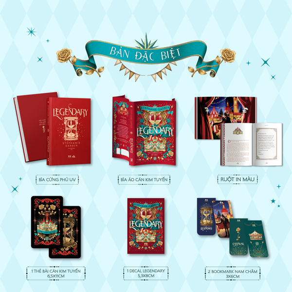 Bộ Legendary - Bản Đặc Biệt - Bìa Cứng - Tặng Kèm 1 Thẻ Bài Cán Kim Tuyến + 1 Decal Legendary 7 Màu + 2 Bookmark Nam Châm Cán Kim Tuyến