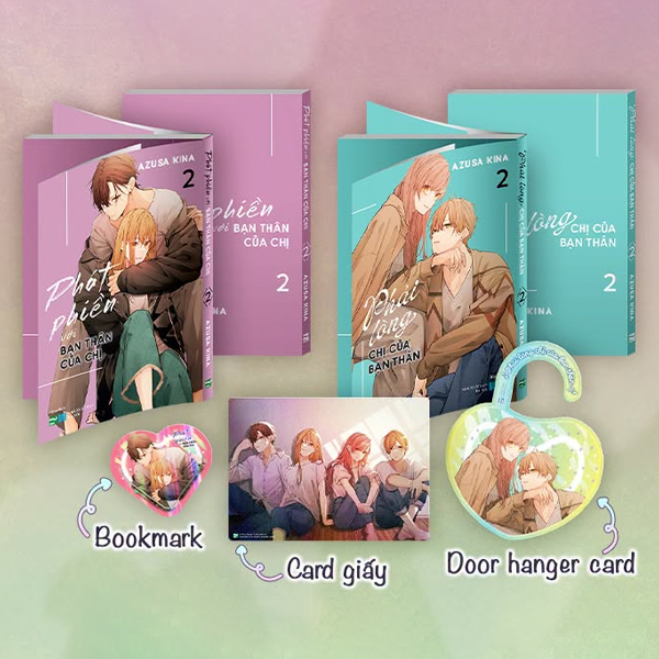 Bộ Manga - Phải Lòng Chị Của Bạn Thân - Tập 2 + Phát Phiền Với Bạn Thân Của Chị - Tập 2 (Bộ 2 Cuốn) - Bản Đặc Biệt - Tặng Kèm Door Hanger Card + Bookmark + Card Giấy
