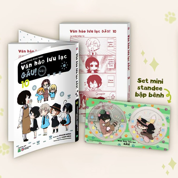 Bộ [Manga] Văn Hào Lưu Lạc - Gâu! - Tập 10 - Bản Đặc Biệt - Tặng Kèm Set Mini Standee Bập Bênh