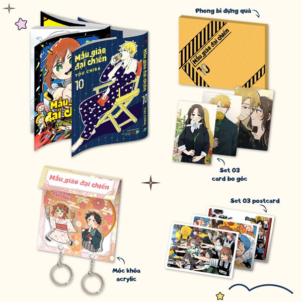 Bo
						
										
										Mau Giao Dai Chien - Tap 10 - Ban Gioi Han - Tang Kem Cap Moc Khoa Acrylic Rita-Doug + Set 3 Postcard + Set 3 Card Bo Goc + Phong Bi Dung Qua