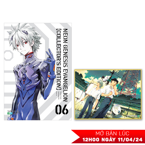 bộ neon genesis evangelion - collectorℹs edition - tập 6 - tặng kèm shikishi nhân vật shinji và kaworu