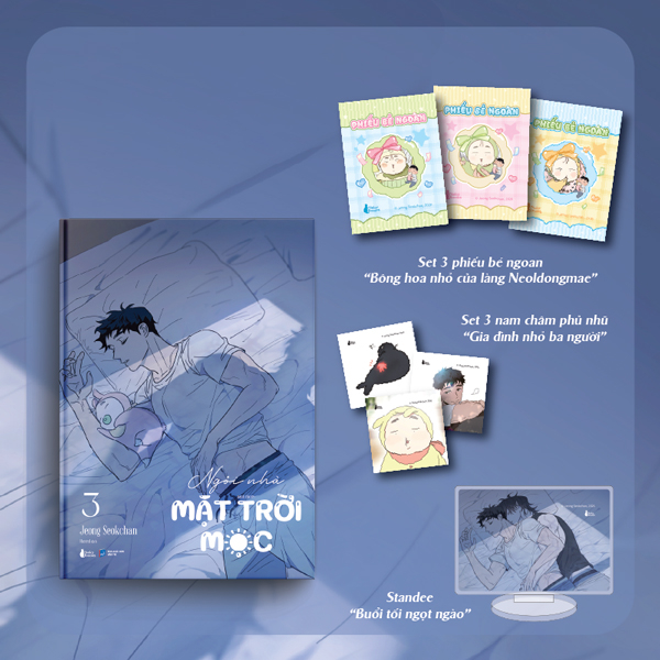 Bộ Ngôi Nhà Mặt Trời Mọc - Tập 3 - Bản Đặc Biệt - Tặng Kèm Set 3 Phiếu Bé Ngoan "Bông Hoa Nhỏ Của Làng Neoldongmae" + Standee “Buổi Tối Ngọt Ngào” + Set 3 Nam Châm Phủ Nhũ “Gia Đình Nhỏ Ba Người”