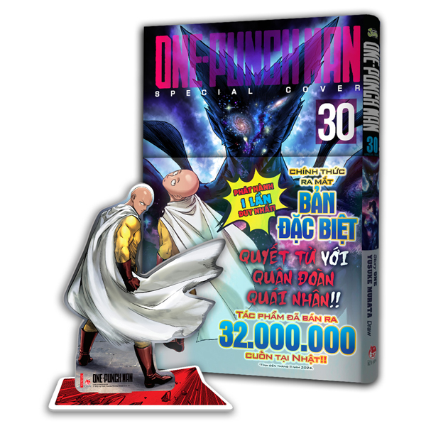 Bo
One-Punch Man - Tap 30 - Chuong Ngai Lon Nhat - Ban Dac Biet - Tang Kem Bia Ao PVC + Standee Acrylic