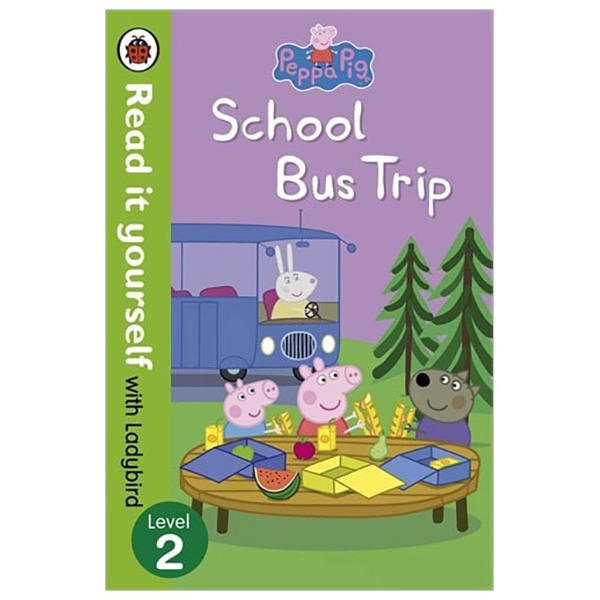 bộ peppa pig: school bus trip - read it yourself with ladybird