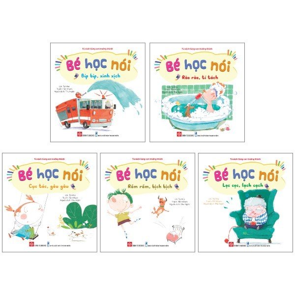 bộ sách bé học nói 2 - bé học về các loại âm thanh trong cuộc sống (bộ 5 cuốn)