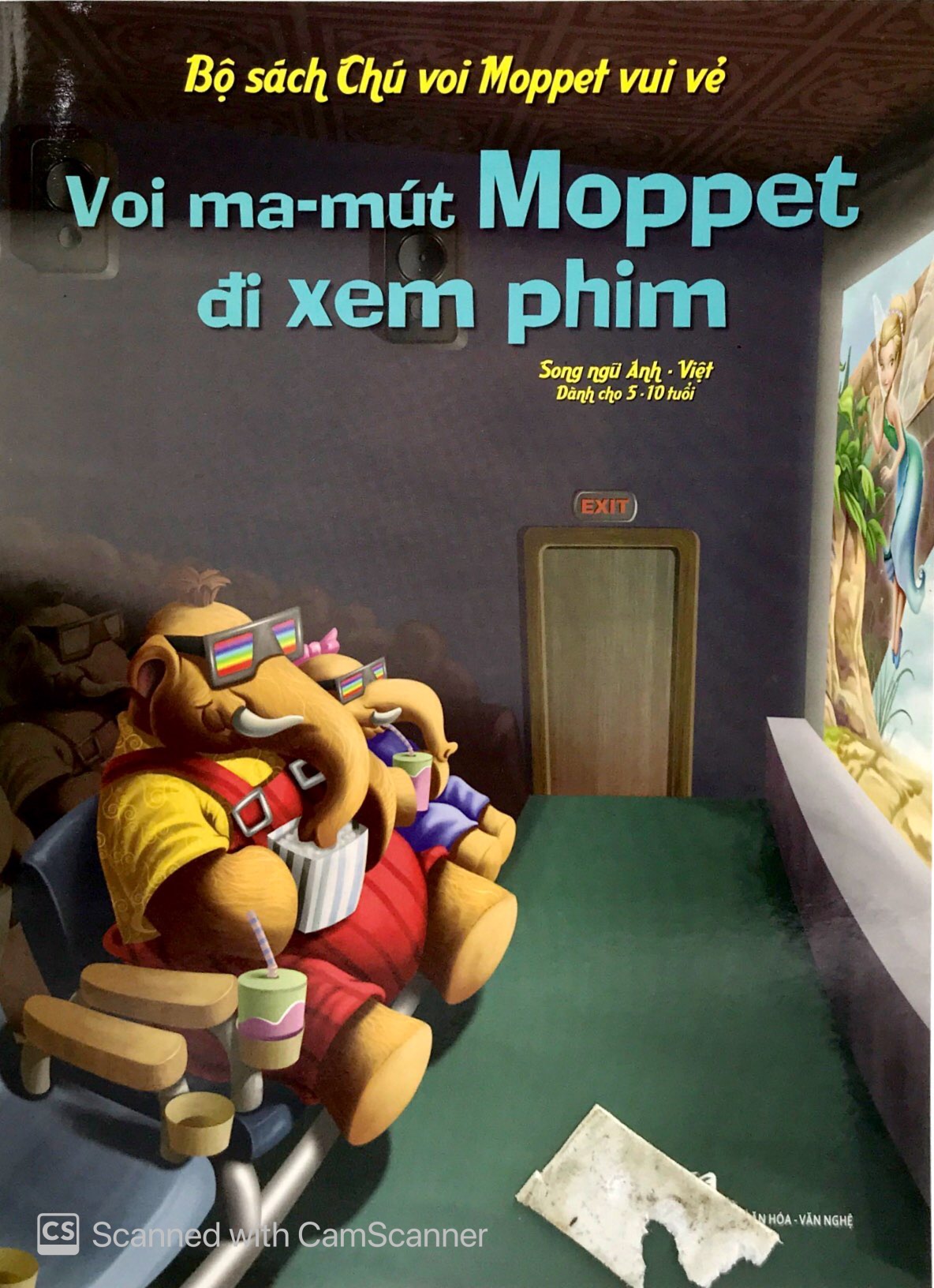 bộ sách chú voi moppet vui vẻ - voi ma-mut moppet đi xem phim