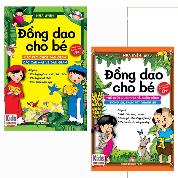 bộ sách đồng dao cho bé (bộ 2 cuốn)