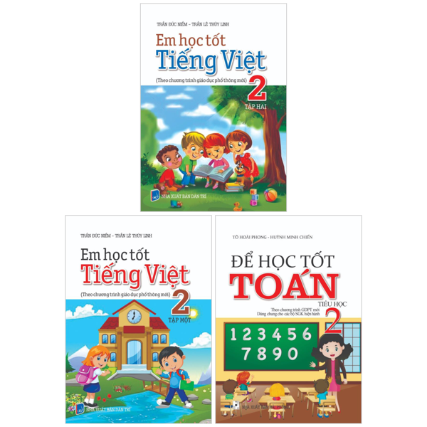 Bộ Sách Giúp Em Học Tốt Toán-Tiếng Việt Lớp 2 (Bộ 3 Cuốn)