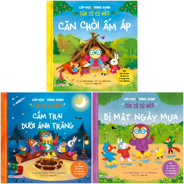 Bộ Sách Lớp Học Rừng Xanh Của Cô Cú Mèo - Căn Chòi Ấm Áp + Bí Mật Ngày Mưa + Cắm Trại Dưới Ánh Trăng (Bộ 3 Cuốn)