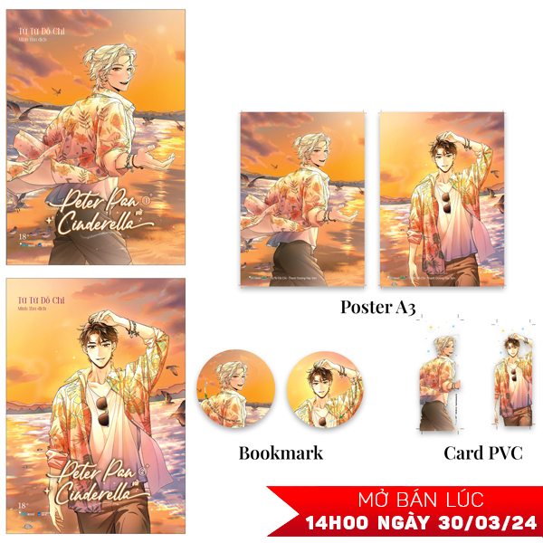 bộ sách peter pan và cinderella - tập 1 + tập 2 (bộ 2 cuốn) - bản đặc biệt - tặng kèm 2 bookmark tròn + 1 card pvc + 1 poster a3 cán mờ