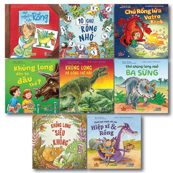 Bo Sach Pixi Biet Tuot - Khung Long Va Rong Cua Pixi (Bo 8 Cuon)