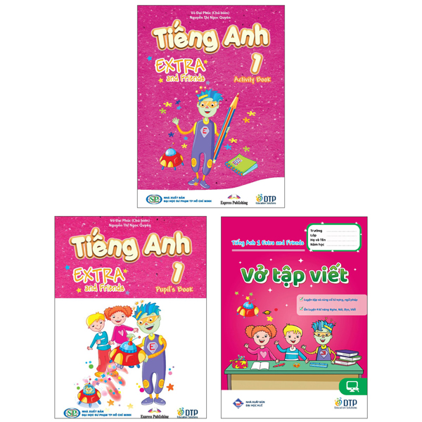 Bo Sach Tieng Anh 1 - Extra And Friends - Pupil's Book + Activity Book + Vo Tap Viet (Bo 3 Cuon)
