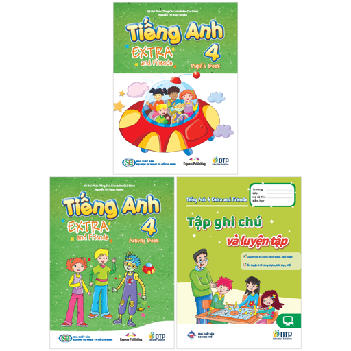 Bo Sach Tieng Anh 4 - Extra And Friends - Pupil's Book + Activity Book + Tap Ghi Chu Va Luyen Tap (Bo 3 Cuon)
