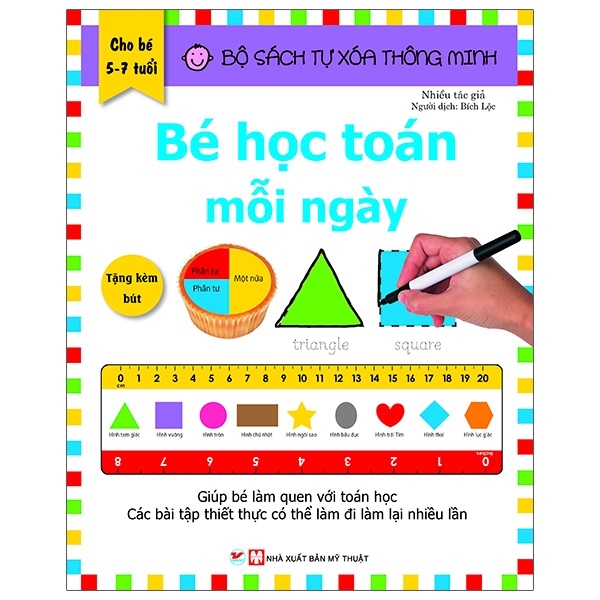 bộ sách tự xóa thông minh - bé học toán mỗi ngày (5 -7 tuổi)