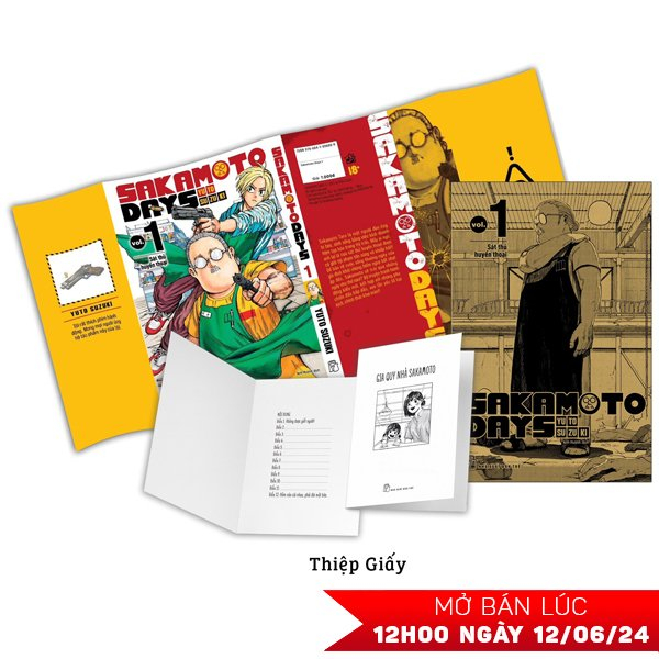 Bo
						
										
										Sakamoto Days - Tap 1 - Sat Thu Huyen Thoai - Tang Kem 2 Bia Roi + 1 Thiep Giay So Gia Quy Nha Sakamoto