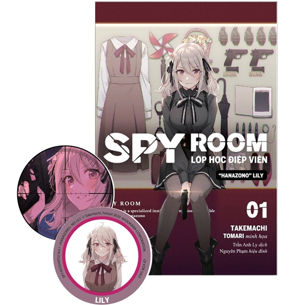 bộ spy room - lớp học điệp viên - tập 1: hanazono lily - tặng kèm bookmark tròn