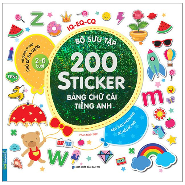 bộ sưu tập 200 sticker - bảng chữ cái tiếng anh (tái bản 2022)