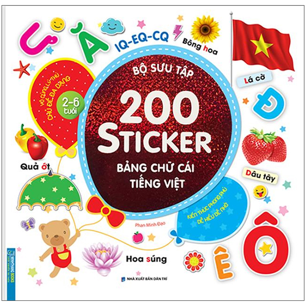 bộ sưu tập 200 sticker - bảng chữ cái tiếng việt (tái bản 2022)