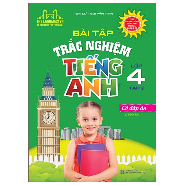 bộ the langmaster - bài tập trắc nghiệm tiếng anh lớp 4 - tập 2 (tái bản 2020)