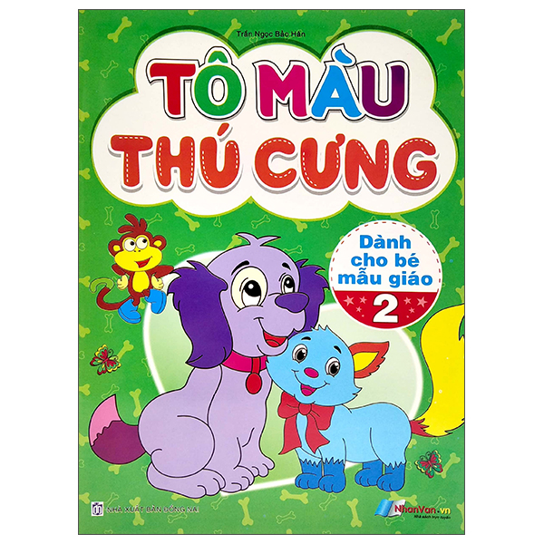 bộ tô màu thú cưng - tập 2 (dành cho bé mẫu giáo)