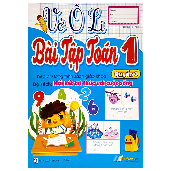 bộ vở ô li bài tập toán 1 - quyển 1 (theo kết nối tri thức với cuộc sống)