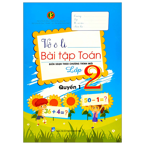 bộ vở ô li bài tập toán 2 - quyển 1 (biên soạn theo chương trinh mới)