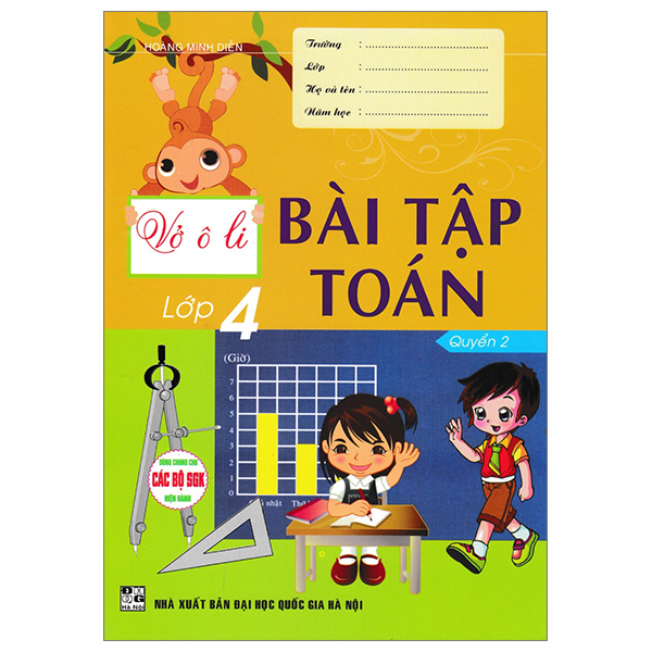 bộ vở ô li bài tập toán lớp 4 - quyển 2 (dùng chung cho các bộ sgk hiện hành)