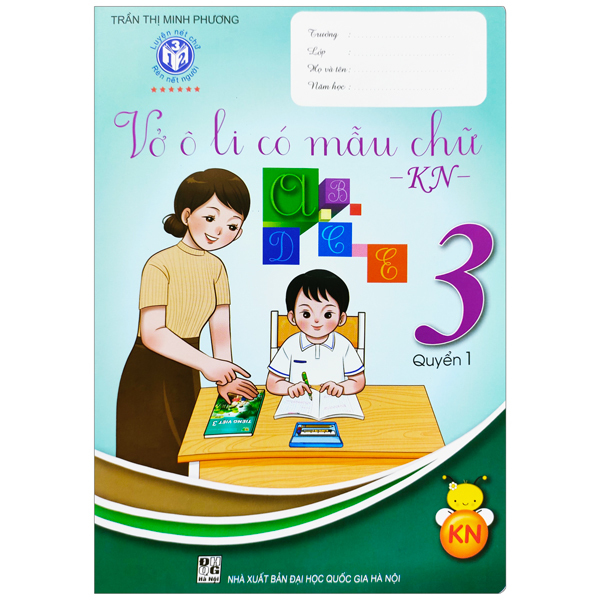 bộ vở ô li có mẫu chữ 3 - tập 1 (kết nối - 2022)